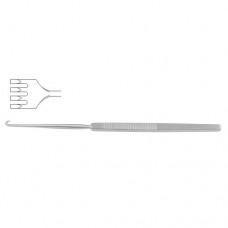 Wound Retractor 4 Sharp Prongs - Large Curve Stainless Steel, 16.5 cm - 6 1/2" Width 14.0 mm
